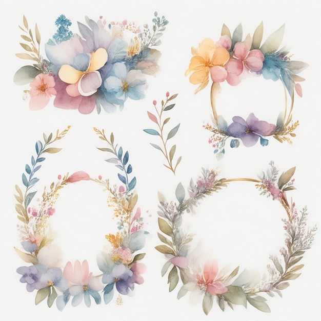 Vintage flower wreath