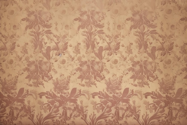 Photo vintage flowers background old wallpaper ai generated