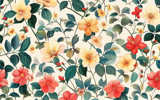 Vintage flowers background