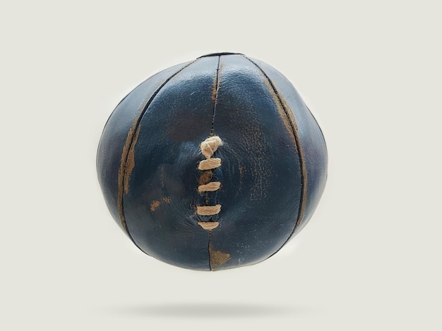 Vintage Football Ball year 1850 isolated in white background