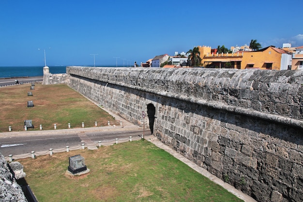 The vintage fortress in Cartagena in Colombia, South America