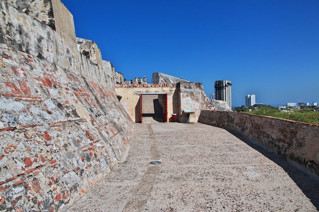 콜롬비아 카르타헤나의 빈티지 요새 Castillo de San Felipe