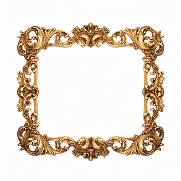 Vintage frame isolated on white background