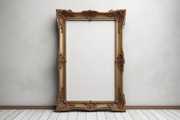 Vintage Frame Mockup with blank white space for placing your design