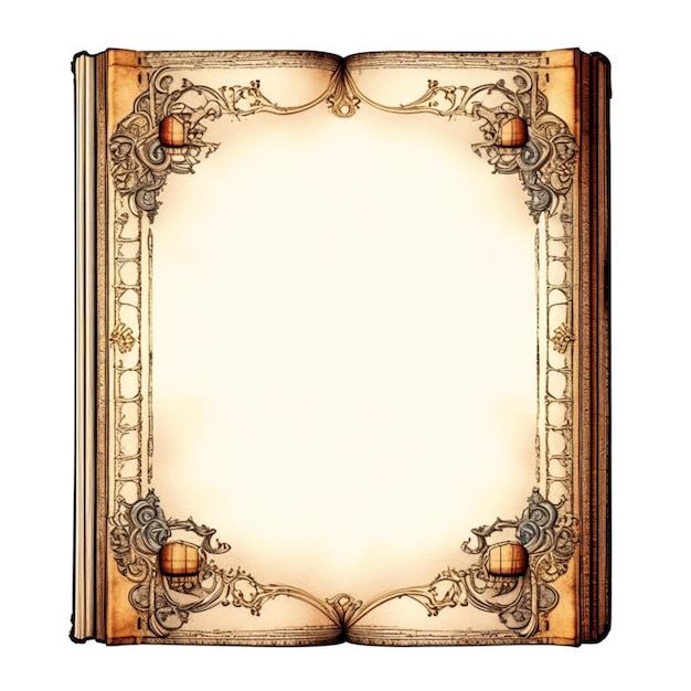 Photo vintage frame with ornament and high detailed elements