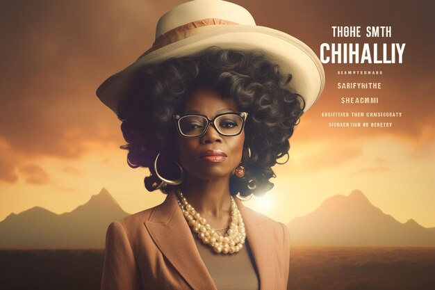 Foto vintage geïnspireerde poster ter ere van shirley chisholm een 00712 02