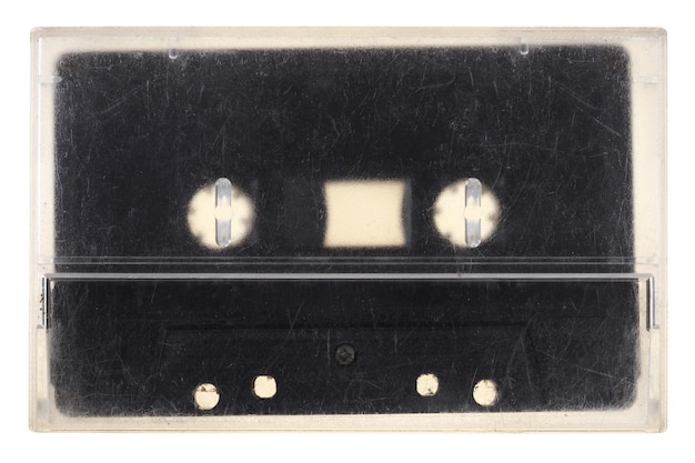 Foto vintage geluidsband op wit wordt geïsoleerd