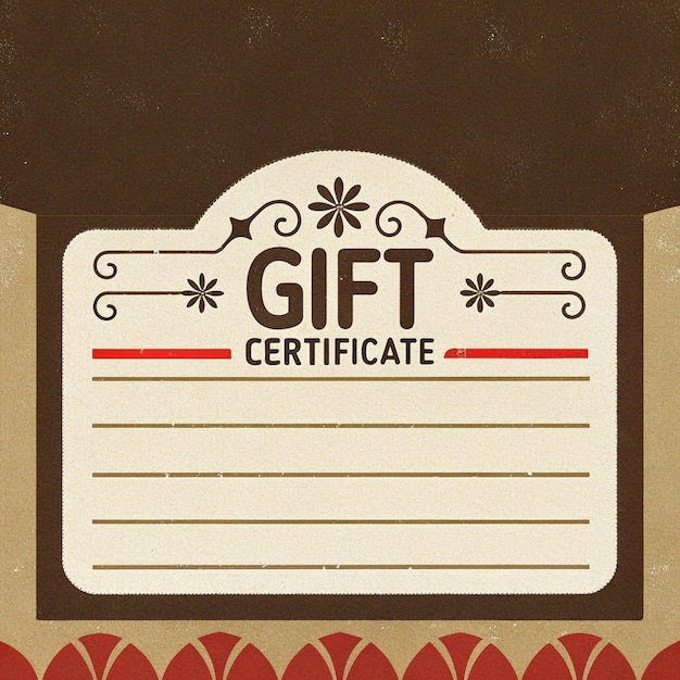 Vintage Gift Certificate Template