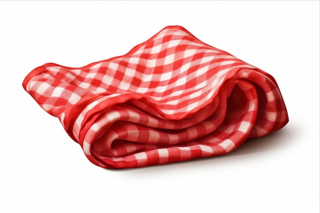 Vintage Gingham Delights A Crumpled Napkin Food Advertisement with Checkered Red Cloth Picnic Towe