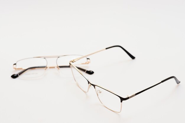 Vintage glasses isolated on a white background