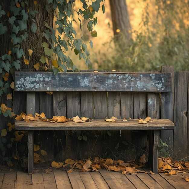 Vintage grace Aged wooden bench exudes character and tranquility For Social Media Post Size