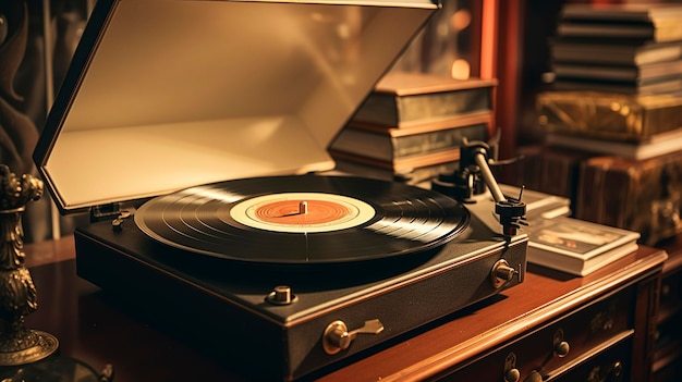 Vintage Gramophone and Vinyl Records