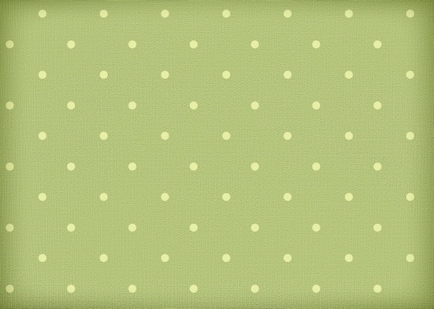 Винтажные обои из зеленой бумаги с белыми точками в горошек Старая бумага