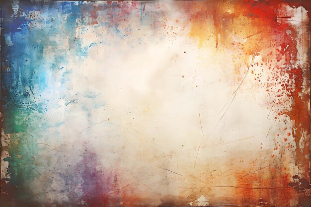 Photo vintage grunge background and texture with space for text in the center background with paints