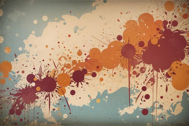 Photo vintage grunge background with splats and stains