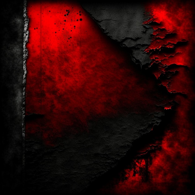 Vintage grunge black and red concrete abstract texture studio wall background