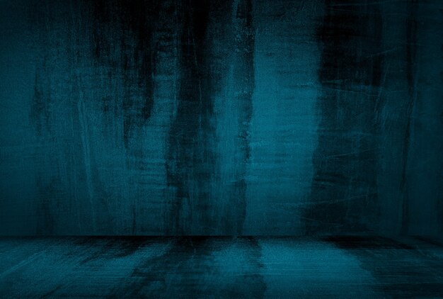 Vintage grunge blue concrete texture wall background