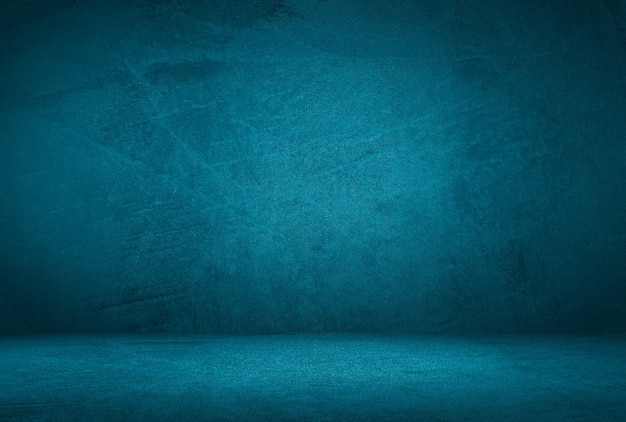 Vintage grunge blue concrete texture wall background