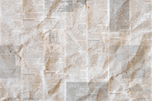 Photo vintage grunge newspaper paper texture background blurred old crumpled newspapers backdrop