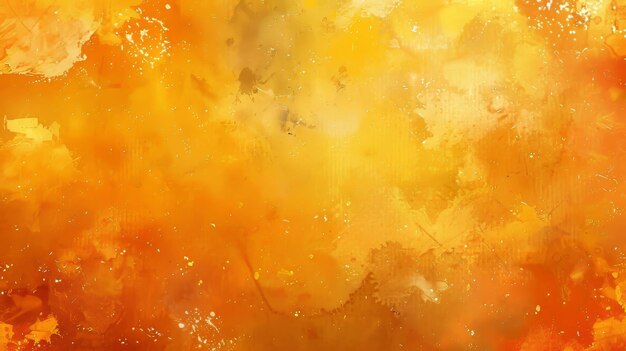 Photo vintage grunge yellow orange background with watercolor paint stains in elegant christmas backdrop illustration