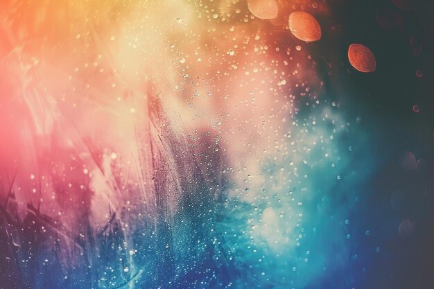 Vintage holographic abstract multicolored background with retro rainbow light leaks