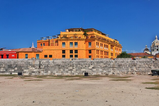 The vintage house in Cartagena in Colombia, South America