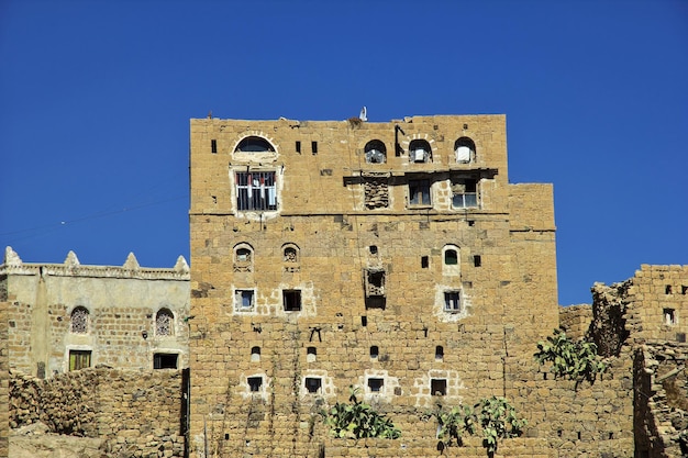 La casa d'epoca nel piccolo villaggio vicino a sana'a yemen