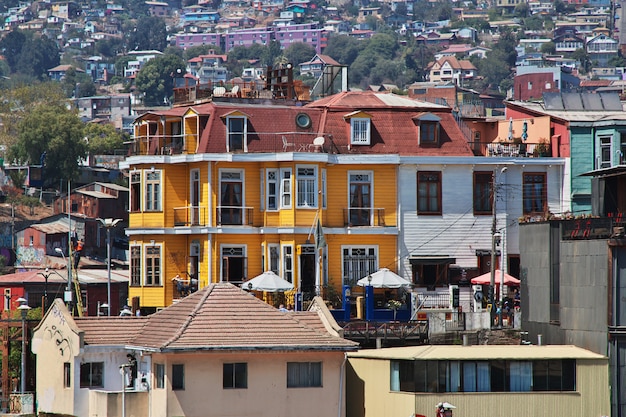 빈티지 하우스와 Valparaiso 칠레의 도시