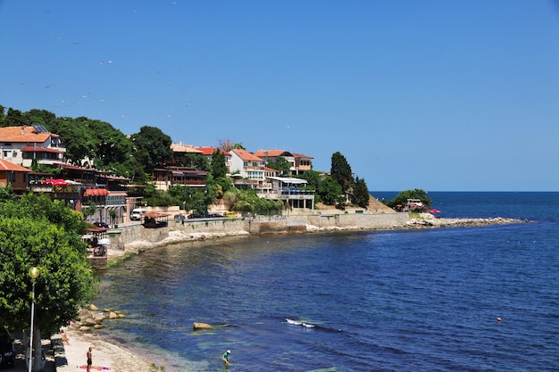 Vintage houses in ancient Nessebar in Bulgaria