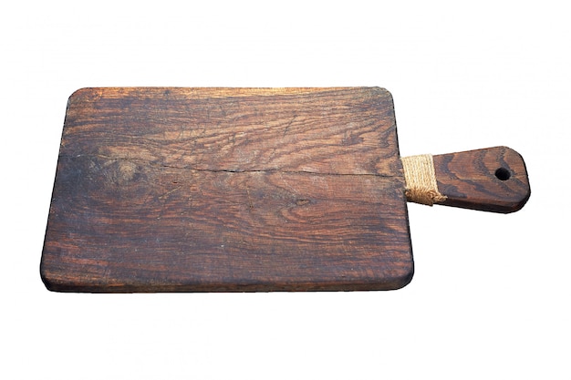Vintage houten snijplank geïsoleerd