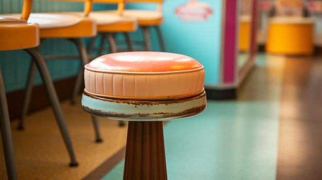 a vintage ice cream parlor stool