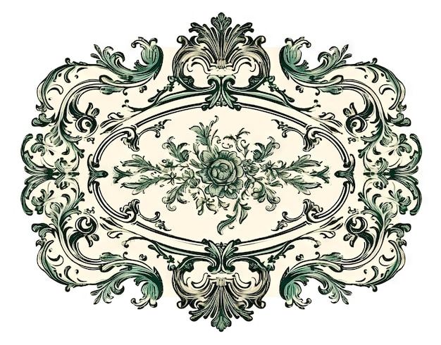 Vintage illustration of a floral frame