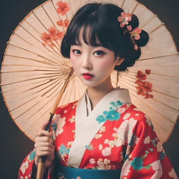 Foto vintage japan girl background molto figo