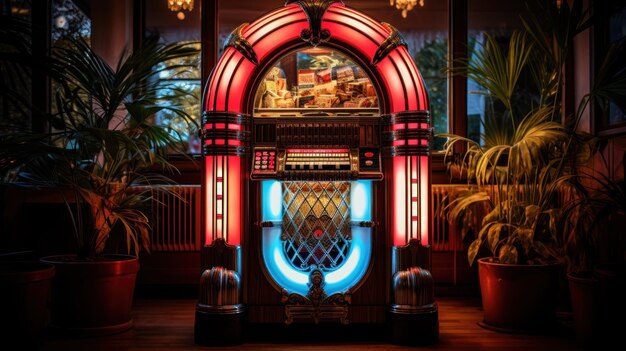 Vintage jukebox met muziek.