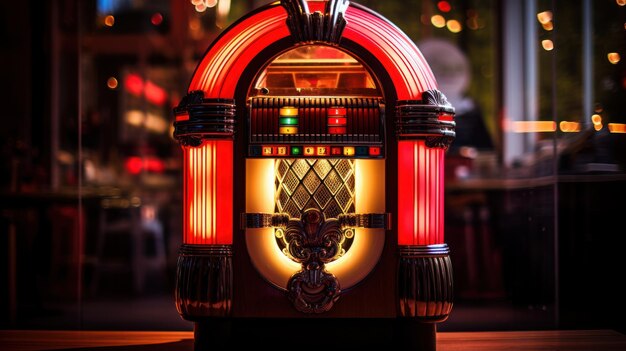 Vintage jukebox met muziek.