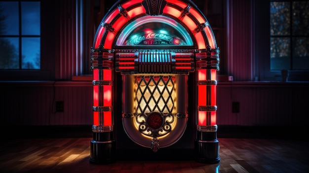 Vintage jukebox playing music