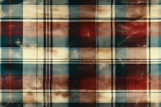 vintage kerst tartan op oud behang