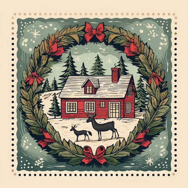 Vintage kerststempel