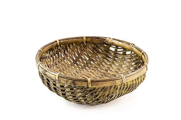 Vintage kitchen basket with isolated