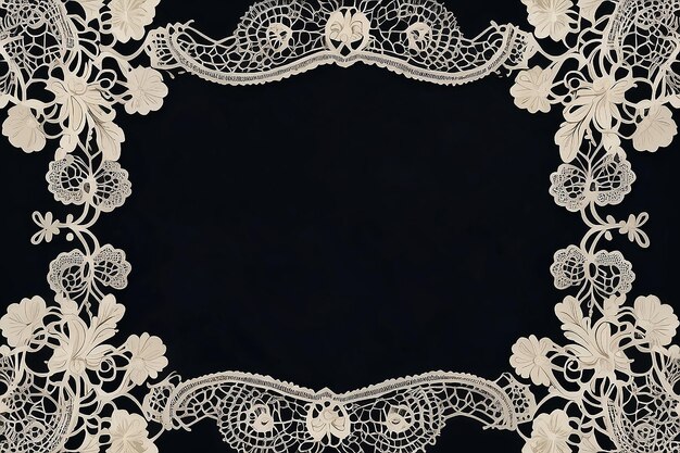 Photo vintage lace black poster background