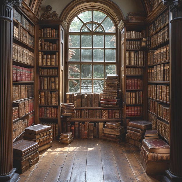 Vintage leatherbound books