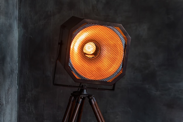 Vintage light source lamp, loft light.