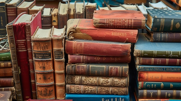 Vintage literature at a French openair bazaar