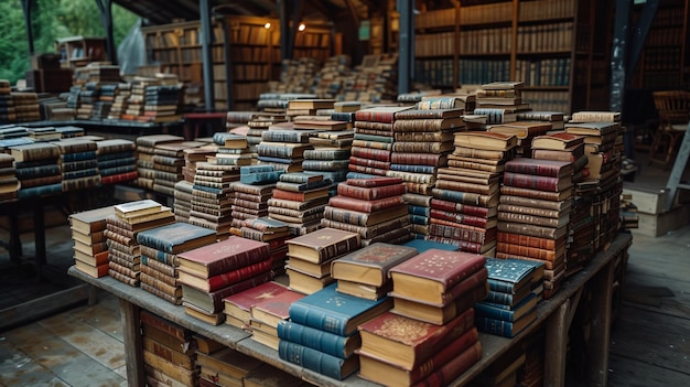 Vintage literature for sale at a French openair bazaar