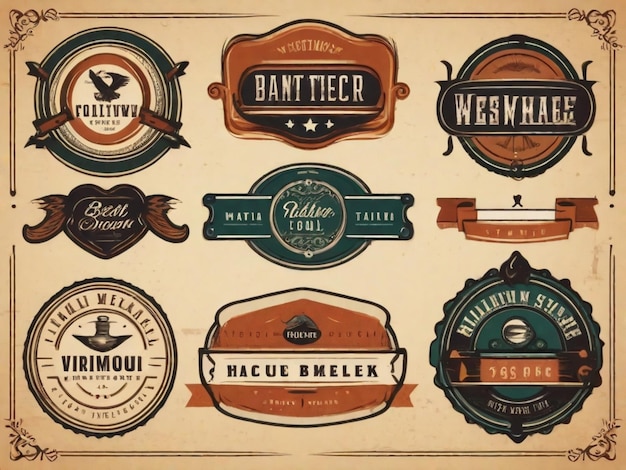 Foto vintage logo's kunnen worden gebruikt in elk vintage stijl merk