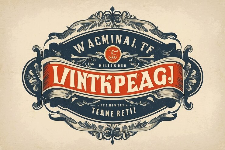 Foto vintage logo sjabloon