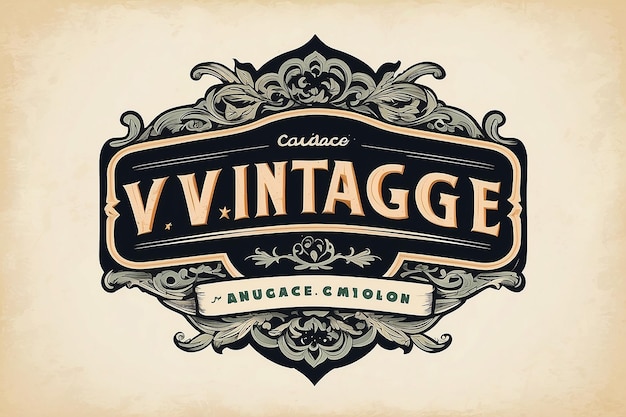 Foto vintage logo sjabloon