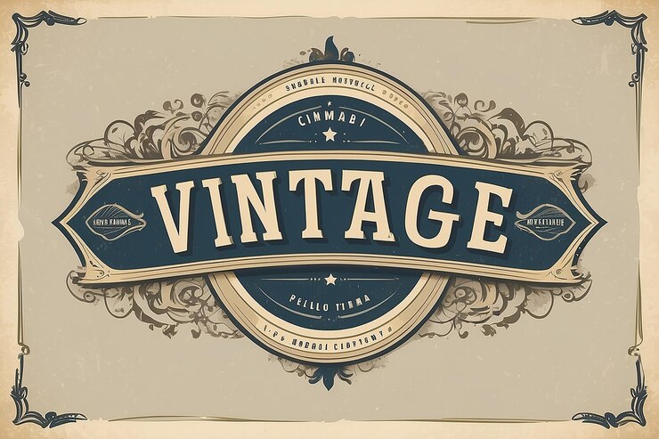 Foto vintage logo sjabloon