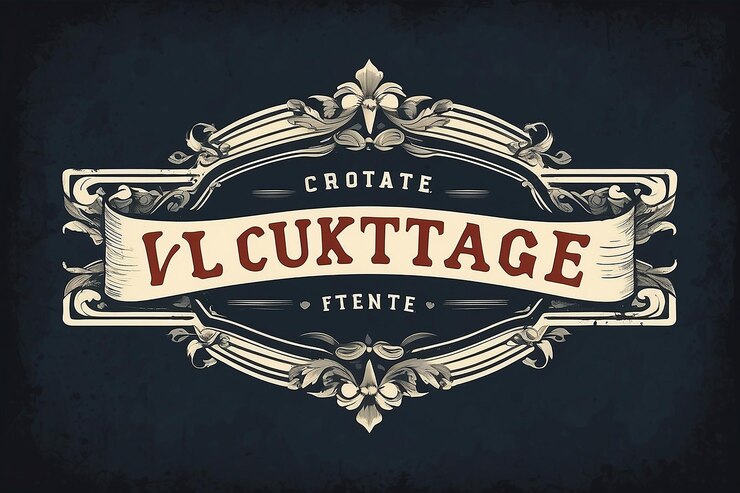 Photo vintage logo template