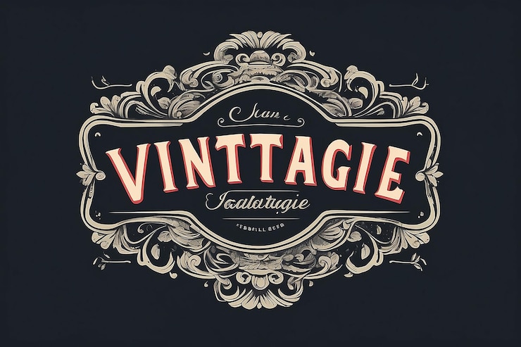 Photo vintage logo template